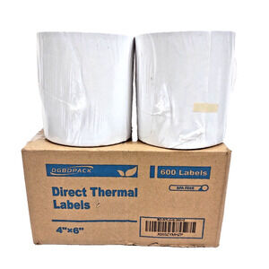 DGBDPACK 4"x6" Direct Thermal Shipping 600 Labels (2 Roll) Compatible Zebra Roll